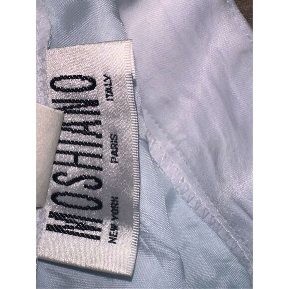 Good Condition beautiful MOSHIANO light blue women Pants Size 3 Good Condition m - Picture 4 of 8